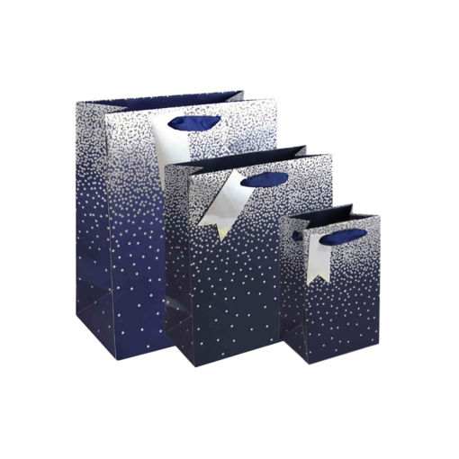 Picture of NAVY OMBRE GIFT BAG - STARS